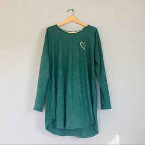 Victoria’s Secret, long sleeve blue workout shirt